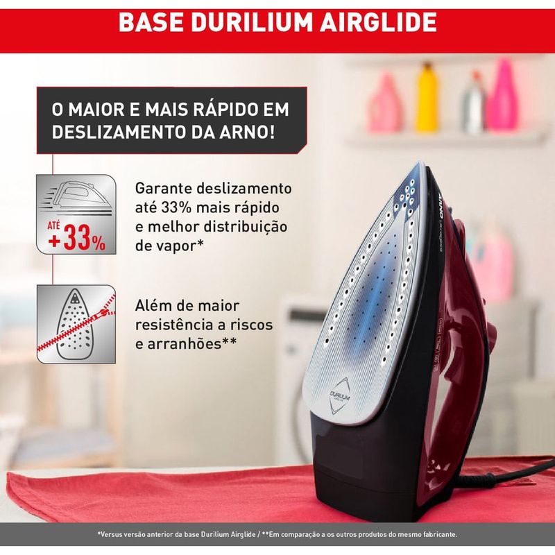 ferro a vapor ultragliss base durilium airglide fmv arno 127v