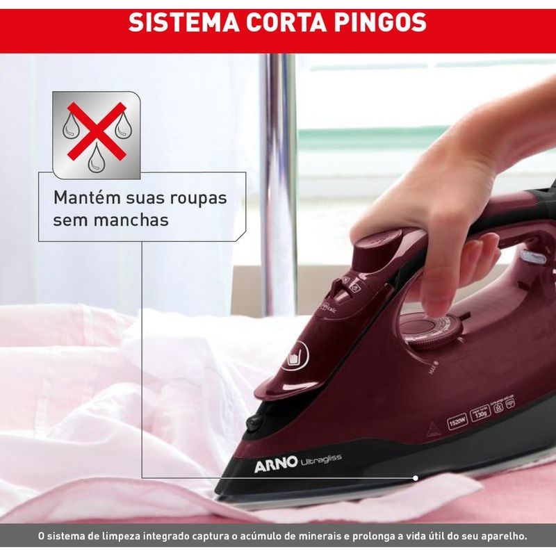 ferro a vapor ultragliss base durilium airglide fmv arno 127v