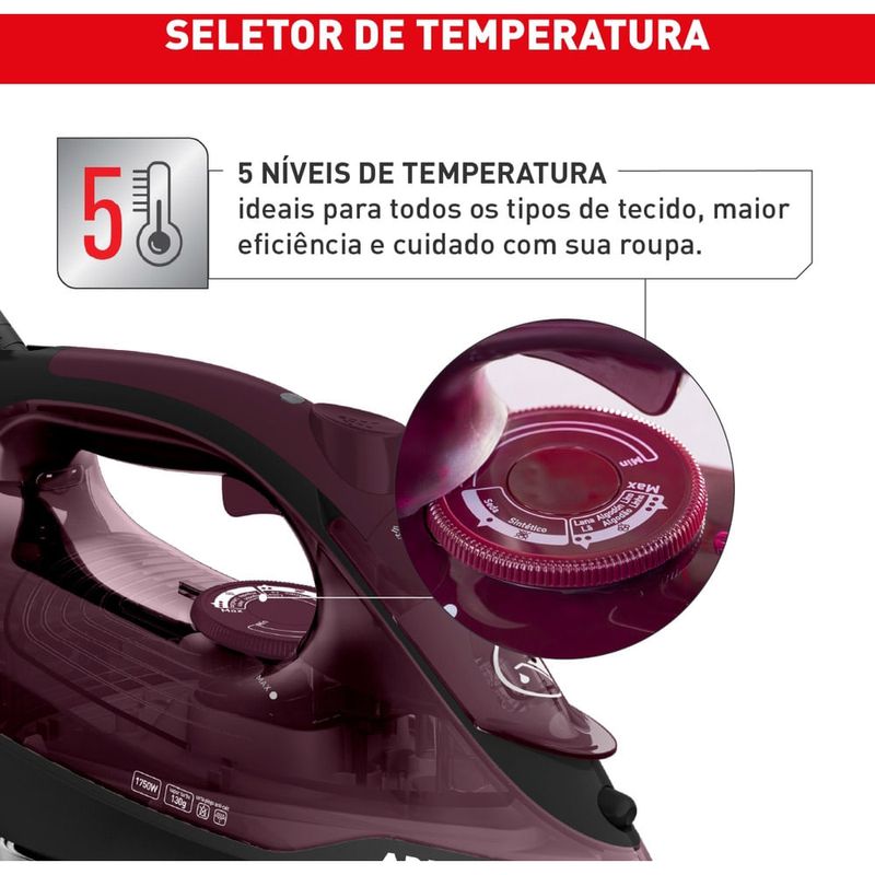 ferro a vapor ultragliss base durilium airglide fmv arno 127v