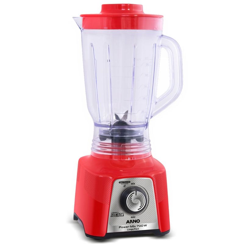 liquidificador arno power mix limpa fácil 700w 1,4l vermelho lq36