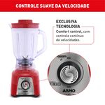 liquidificador arno power mix limpa fácil 700w 1,4l vermelho lq36