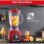 liquidificador arno power mix limpa fácil 700w 1,4l vermelho lq36
