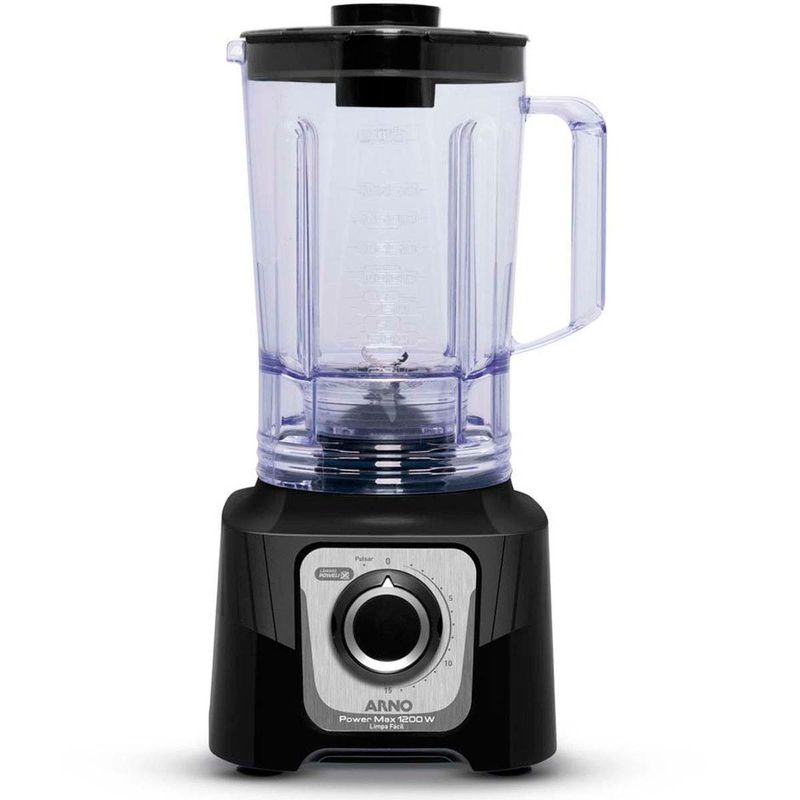 liquidificador arno power max limpa fácil 1200w 3,1l preto ln78