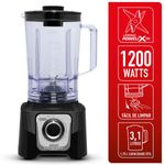 liquidificador arno power max limpa fácil 1200w 3,1l preto ln78