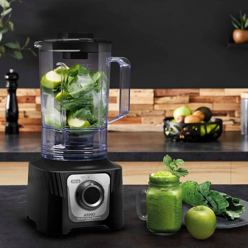 liquidificador arno power max limpa fácil 1200w 3,1l preto ln78