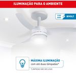 ventilador de teto 105cm arno com controle remoto ultimate branco vx13