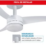 ventilador de teto 105cm arno com controle remoto ultimate branco vx13