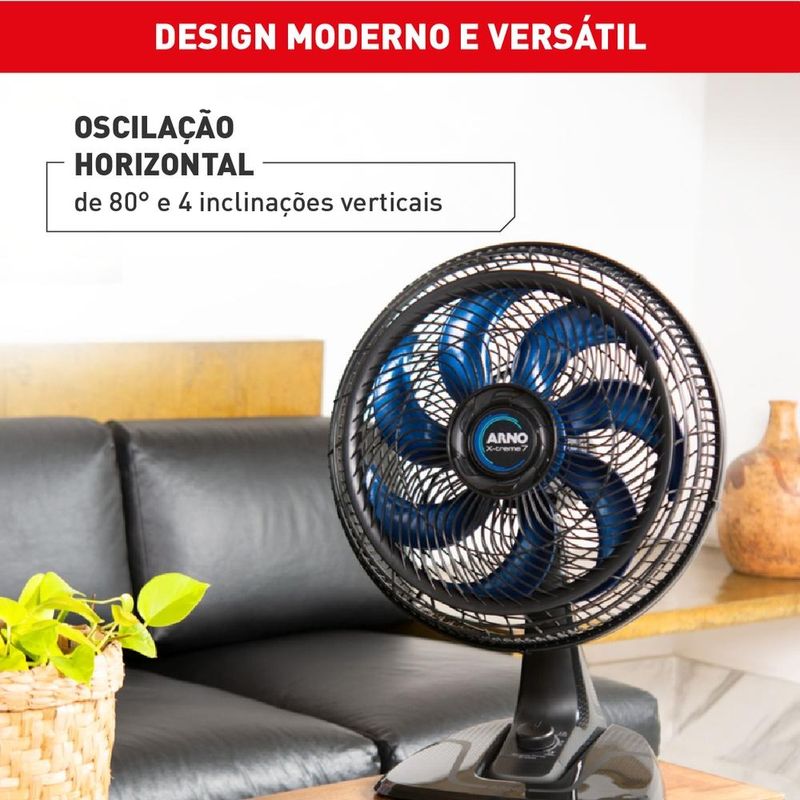 ventilador de mesa arno x-treme 7 preto ve70