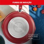 frigideira wok tefal com indução só chef 28cm vermelho