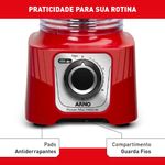 liquidificador arno powermax 1400w vermelho ln63