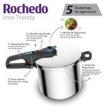panela de pressão rochedo 8l trendy inox