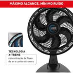 ventilador de mesa e parede arno 40cm x-treme preto ve60