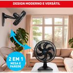 ventilador de mesa e parede arno 40cm x-treme preto ve60