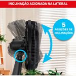 ventilador de mesa e parede arno 40cm x-treme preto ve60