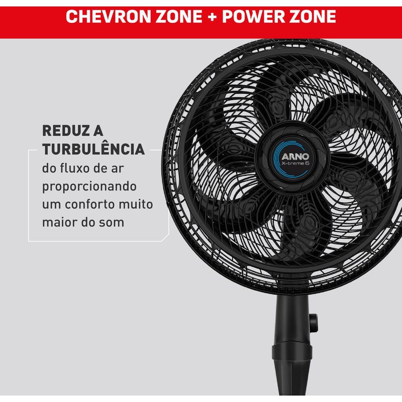 ventilador de coluna arno 40cm x-treme6 preto ve6c
