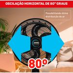 ventilador de coluna arno 40cm x-treme6 preto ve6c