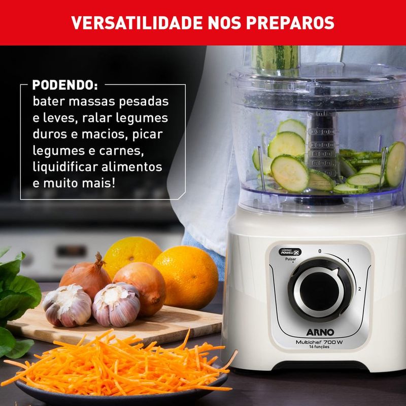 multiprocessador arno 16 funções marfim 700w mp62