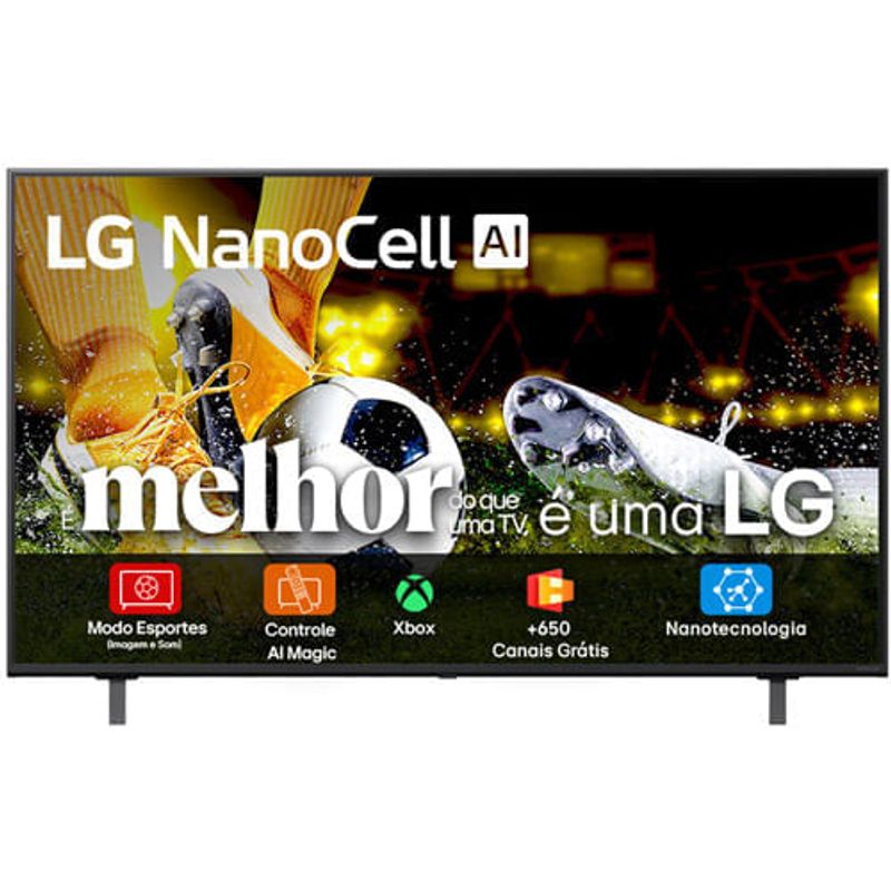 smart tv 4k 50" lg nanocell processador a7 ai 50nano80asa
