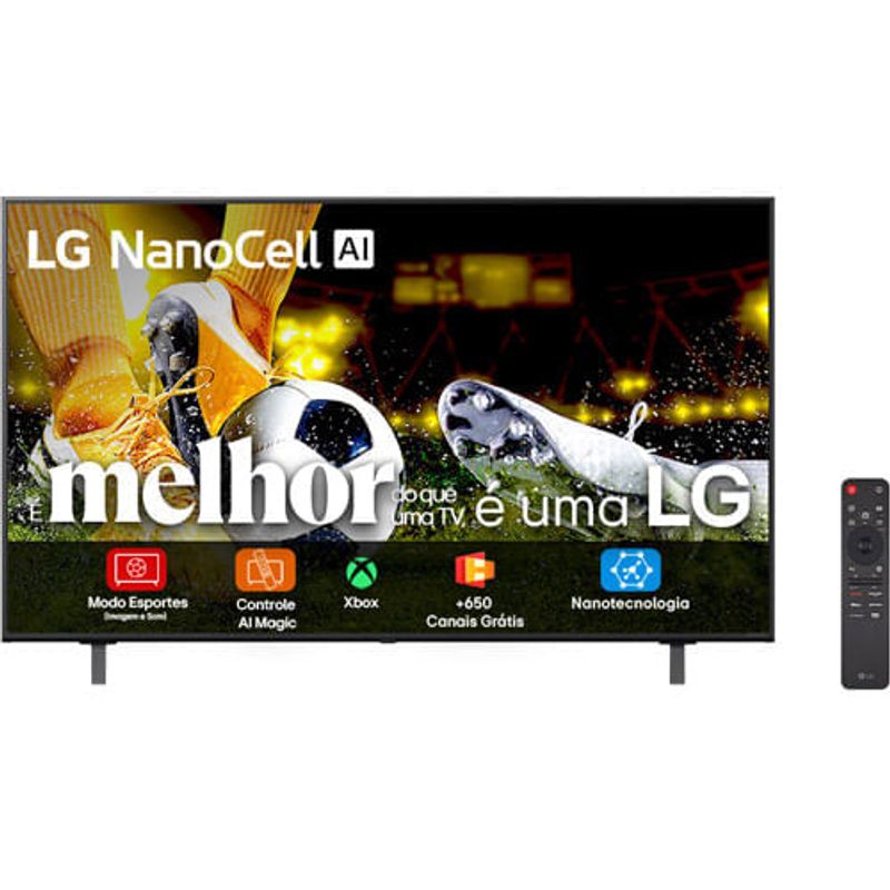 smart tv 4k 50" lg nanocell processador a7 ai 50nano80asa