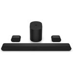 soundbar vizio 5.1 com dolby atmos sem fio e subwoofer compacto preto w-bi