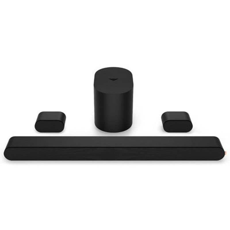 soundbar vizio 5.1 com dolby atmos sem fio e subwoofer compacto preto w-bi