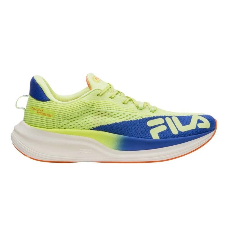 tênis corrida masculino n°44 fila racer speedzone verde azul laranja (mp)
