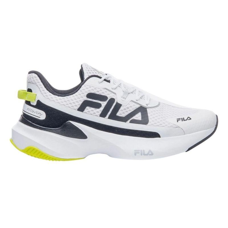 tênis corrida masculino n°40 fila recovery branco preto verde (mp)