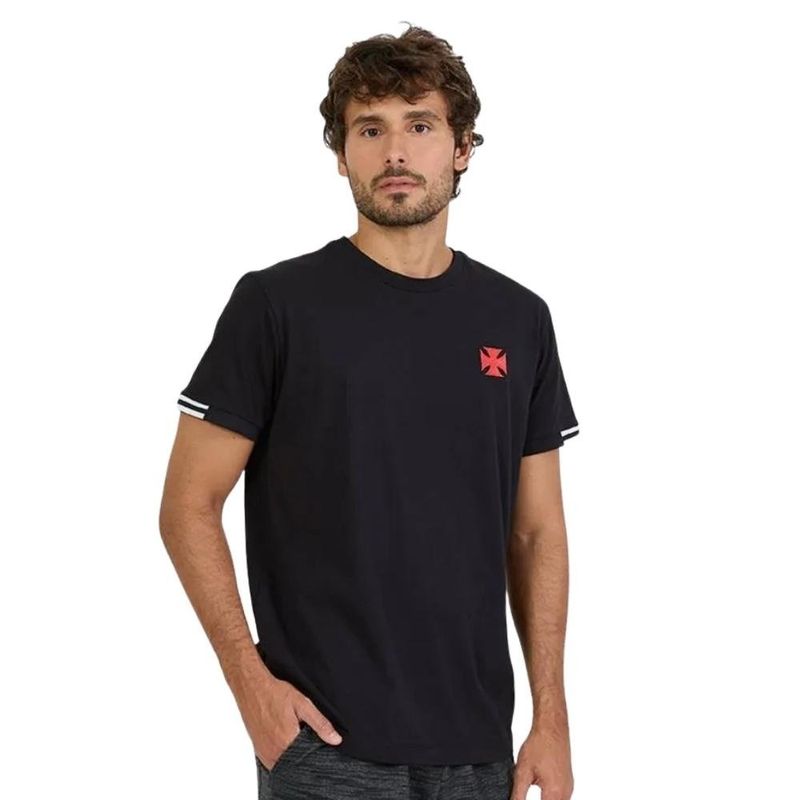 camiseta masculina g vasco braziline tom preto 200746002 (mp)