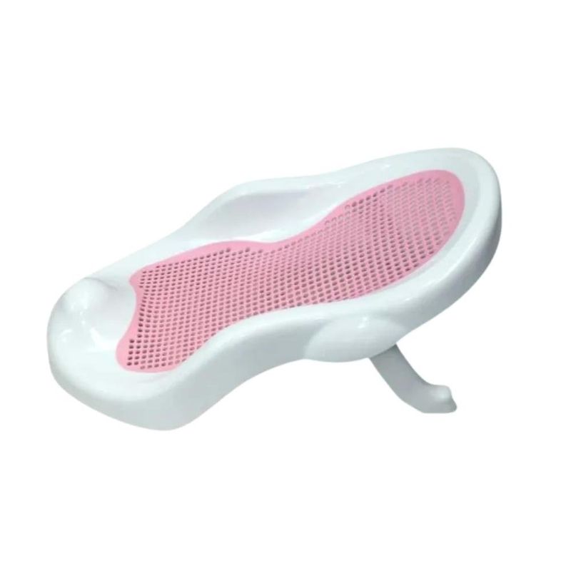 banheira baby happy premium baby dobrável com termômetro até 28kg branco rosa (mp)