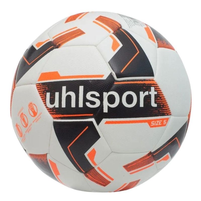 bola uhlsport campo resist synergy branco preto laranja 1001720011002 (mp)