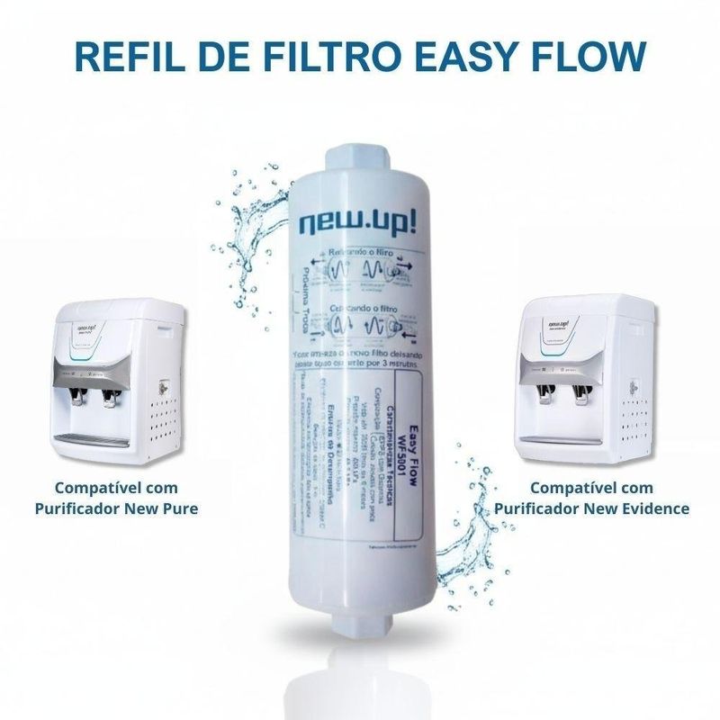 refil de filtro new.up para purificador easy flow new evidence (mp)