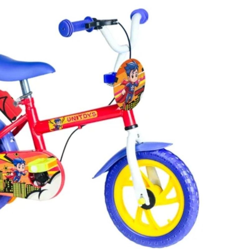 bicicleta infantil unitoys aro 12 super herói 3287 (mp)
