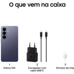 smartphone samsung galaxy s26 azul 512gb tela 6.3" câmera 50mp 12gb ram