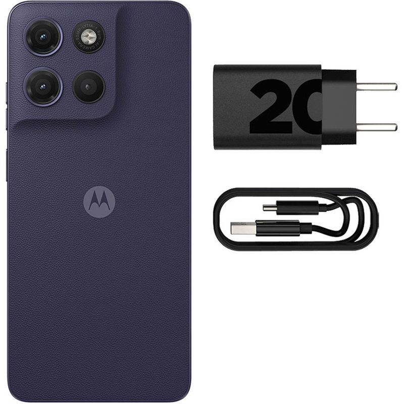 smartphone motorola g17 128gb roxo tela 6.5" câmera 50mp 4gb ram