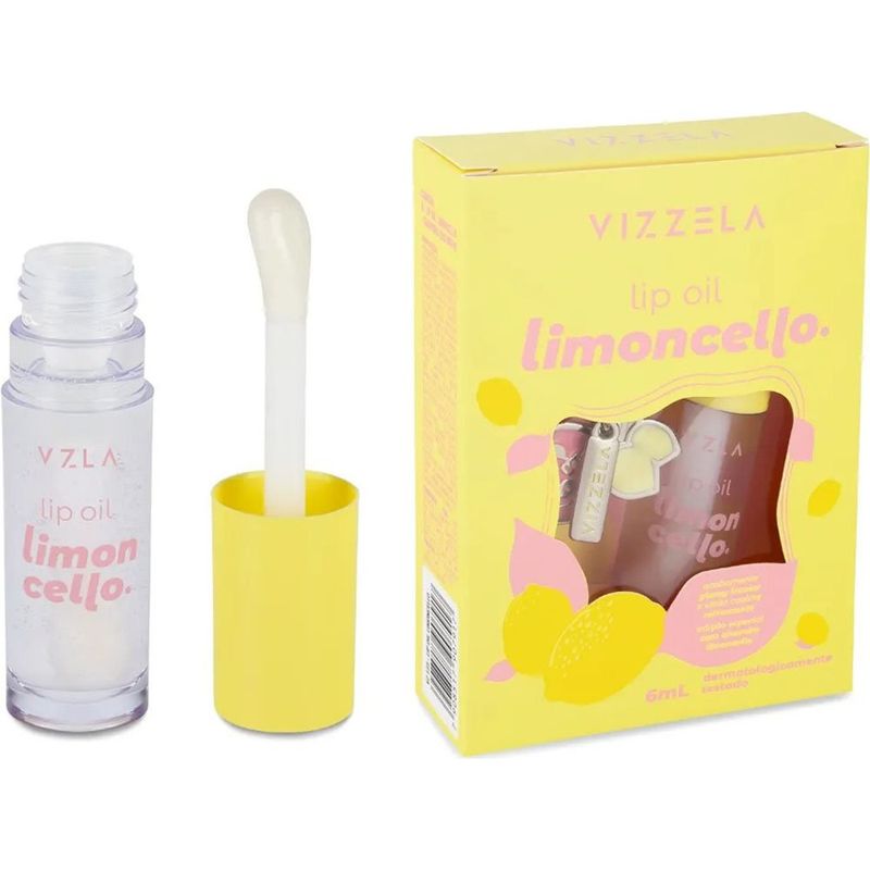 lip oil limoncello vizzela 6ml com chaveiro