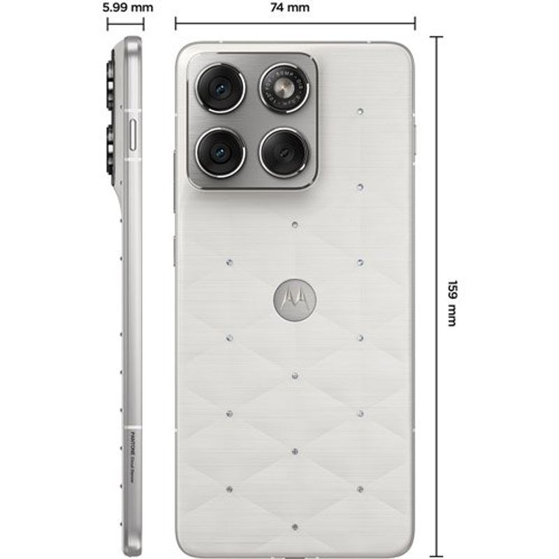 smartphone motorola edge 70 tela 6.8" 12gb ram 512gb câmera 50mp swarovski branco