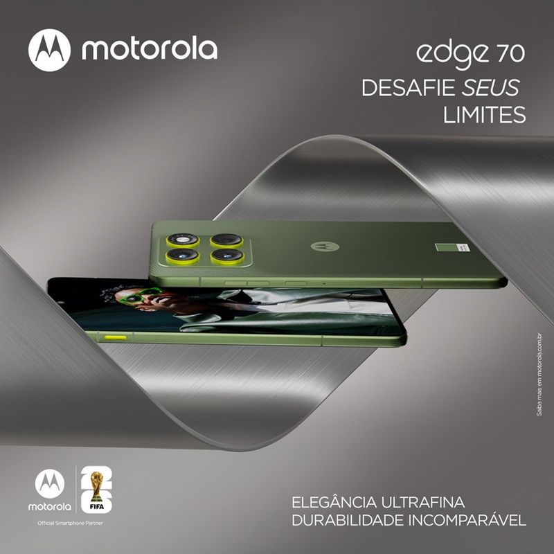 smartphone motorola edge 70 tela 6.8" 12gb ram 512gb câmera 50mp verde