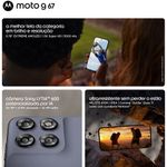 smartphone motorola g67 5g 4gb ram 256gb câmera yt1a 600 50mp chumbo