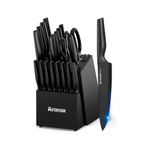 conjunto de 21 peças pecas astercook aço inoxidável preto a-bi