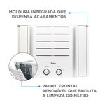 ar-condicionado de janela 7.500 btus midea 127v branco qcl078bb
