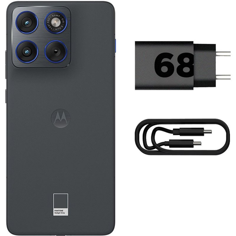 smartphone motorola edge 70 256gb cinza tela 6.7" câmera 50mp 8gb ram