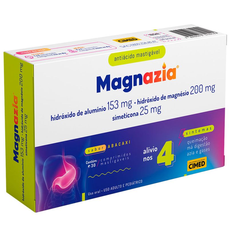 magnazia 30 comprimidos mastigáveis