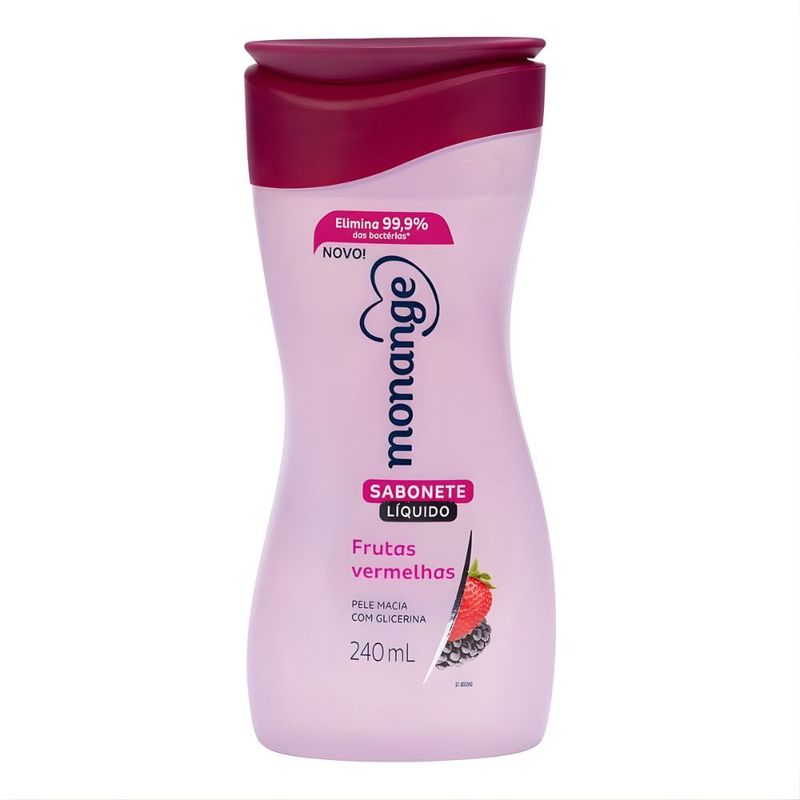 sabonete líquido monange frutas vermelhas 240 ml