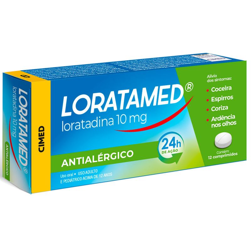 loratamed 10mg caixa com 12 comprimidos