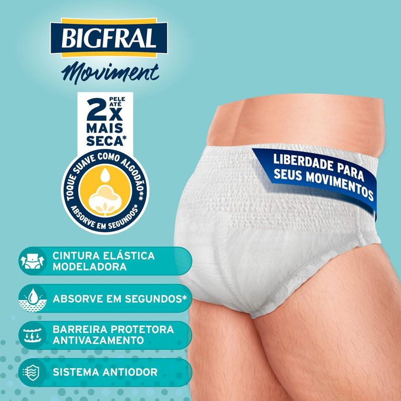 Roupa Íntima Descartável Unissex Bigfral Moviment Tamanho P