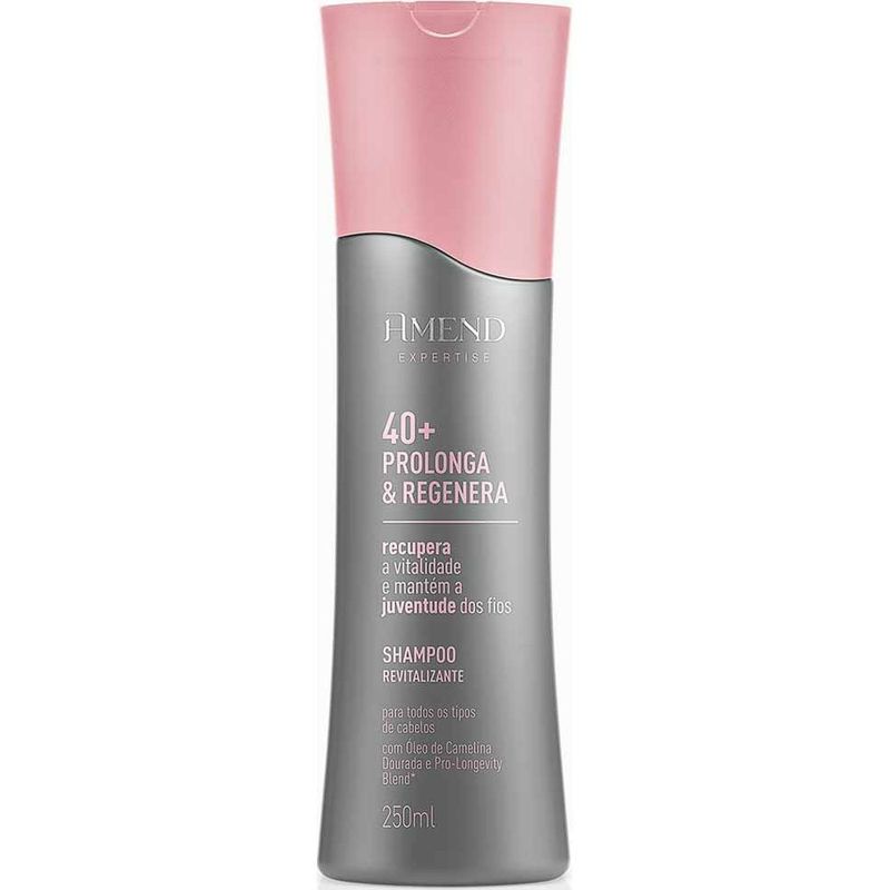 shampoo revitlizante amend expertise 40+ prolonga e regenera 250ml