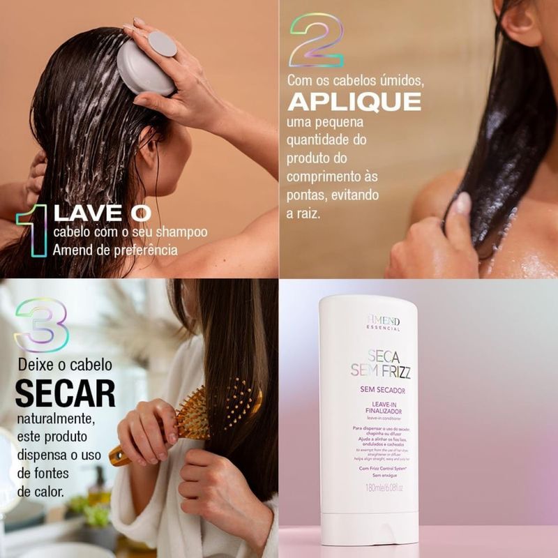 leave-in amend essencial seca sem frizz 180g