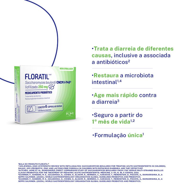 floratil at 250mg 6 cápsulas fqm