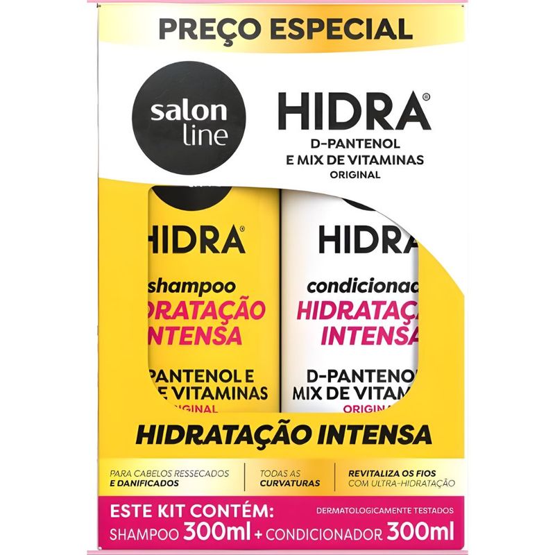 kit shampoo e condicionador salon line hidra d-pantenol e mix de vitaminas 300ml
