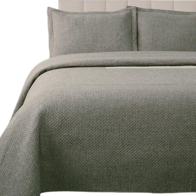 kit colcha super king 3 peças habitat linho verde (mp)